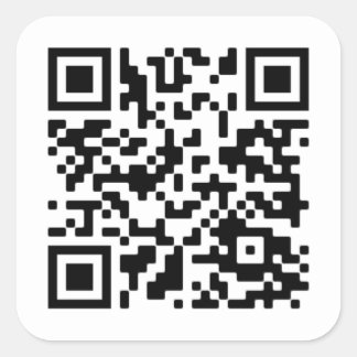 Rick Roll QR code Square Sticker