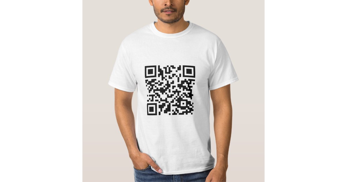 Funny Rick Roll QR Code Scan Prank Meme Design T-Shirt