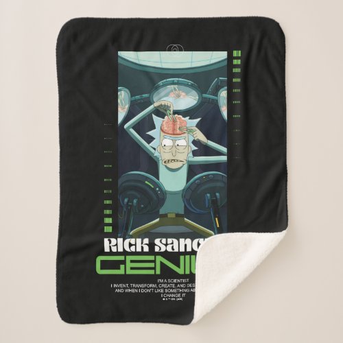 Rick Sanchez Genius Quote Graphic Sherpa Blanket