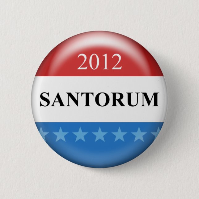 Rick Santorum 2012 Button (Front)
