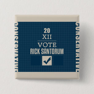 Rick Santorum 2012 Button