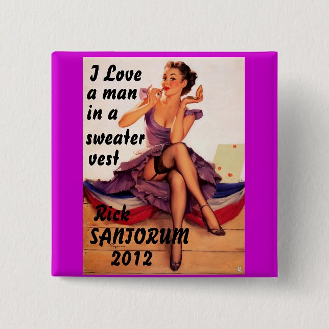 Rick Santorum 2012 Pinback Button (Front)