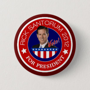 Rick Santorum 2012 Pinback Button