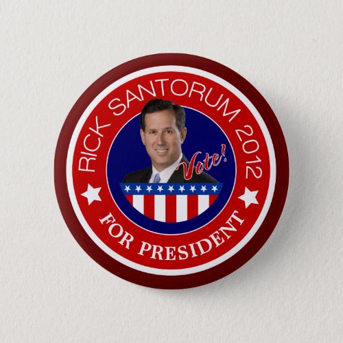 Rick Santorum 2012 Pinback Button