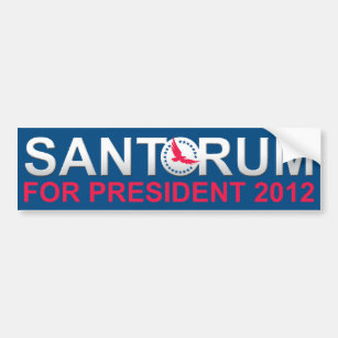 Rick Santorum for President 2012 Bumper Sticker