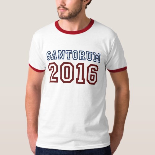 Rick Santorum President 2016 Athletic Font T_Shirt