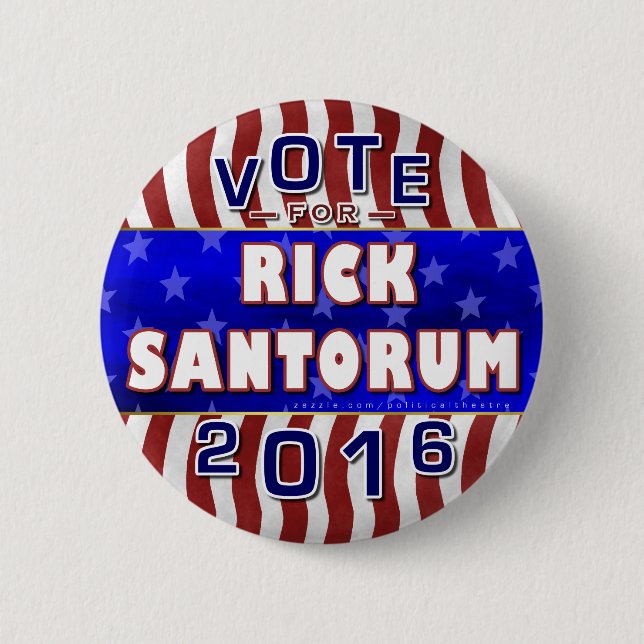 Rick Santorum President 2016 Election Republican Button (Front)