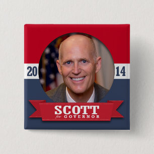 RICK SCOTT CAMPAIGN PINBACK BUTTON