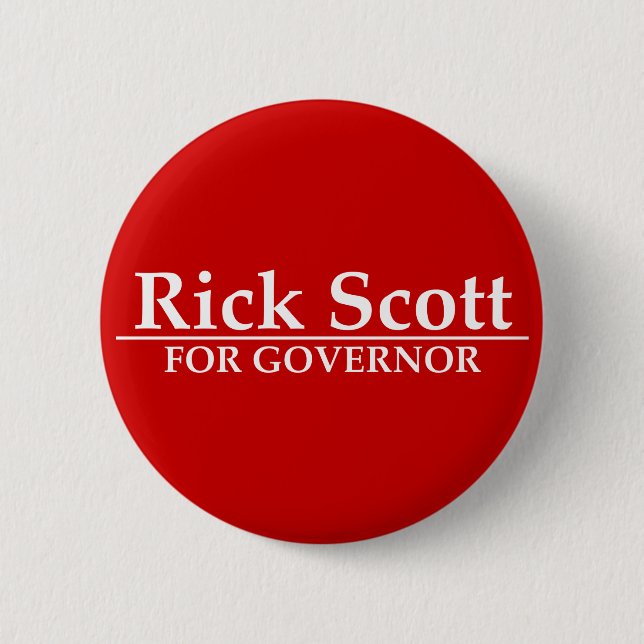 Rick Scott for Governor Button (Front)