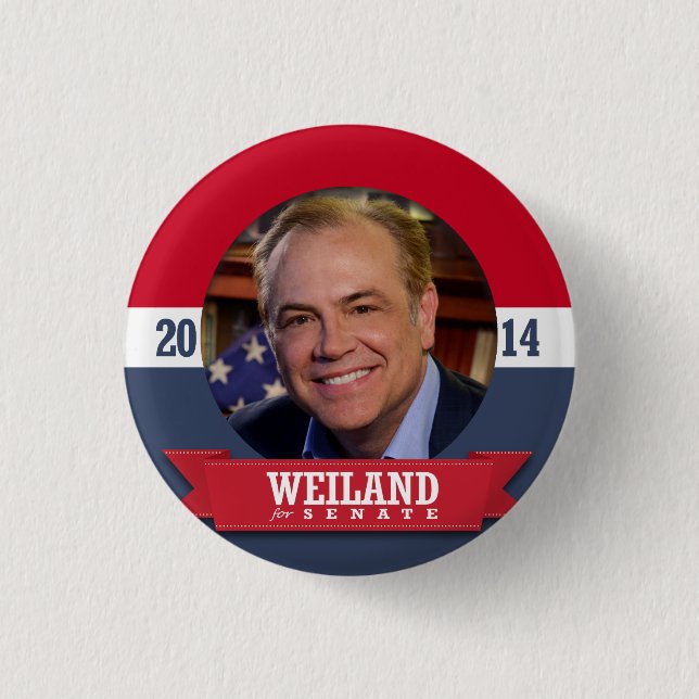 RICK WEILAND CAMPAIGN PINBACK BUTTON (Front)