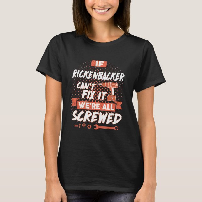 RICKENBACKER Name, RICKENBACKER family name crest T-Shirt (Front)