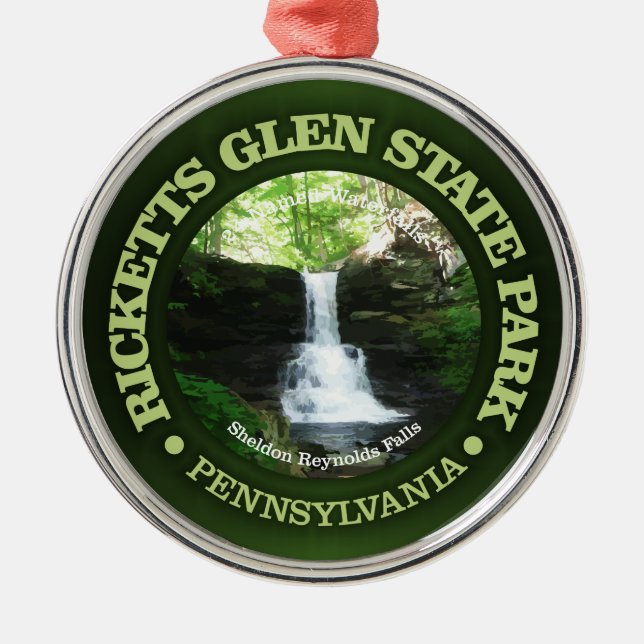 Ricketts Glen Metal Ornament (Front)