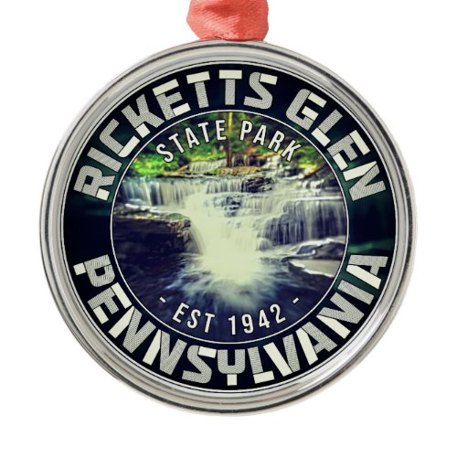 Ricketts Glen Pennsylvania - Vintage Souvenirs Metal Ornament