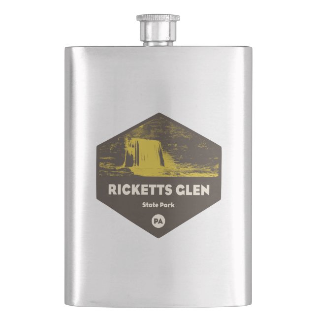Ricketts Glen State Park Pennsylvania Flask (Front)