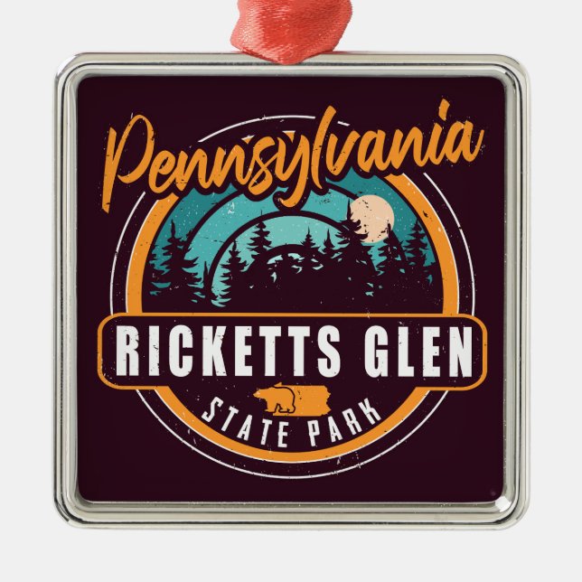 Ricketts Glen State Park Pennsylvania  Metal Ornament (Front)