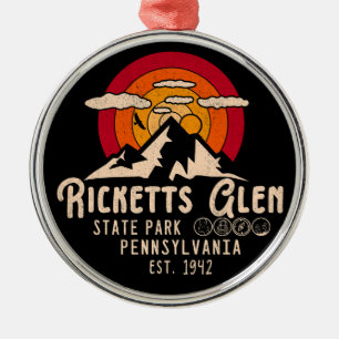 Ricketts Glen State Park Pennsylvania - PA Sp Metal Ornament