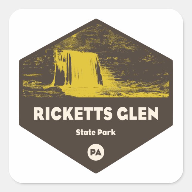 Ricketts Glen State Park Pennsylvania Square Sticker (Front)
