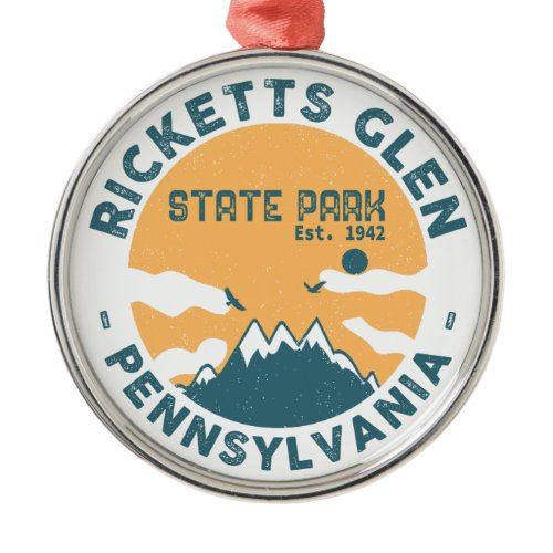 Ricketts Glen State Park Pennsylvania - Vintage Metal Ornament