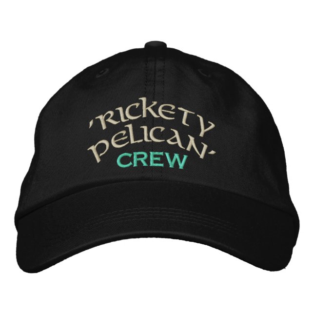 'Rickety Pelican' Crew Embroidered Baseball Hat (Front)