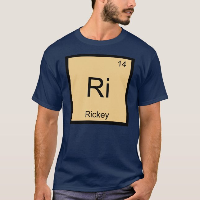 Rickey Name Chemistry Element Periodic Table T-Shirt (Front)