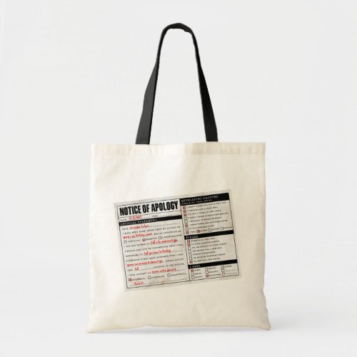 Rickroll Astley Apology Notice Tote Bag