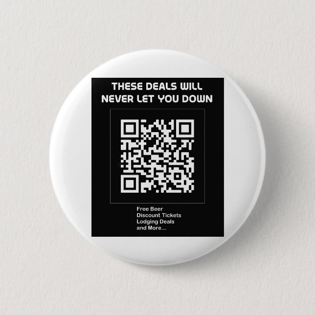 Rickroll QR code Button (Front)
