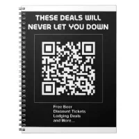 Rick Roll QR Code Troll | Spiral Notebook