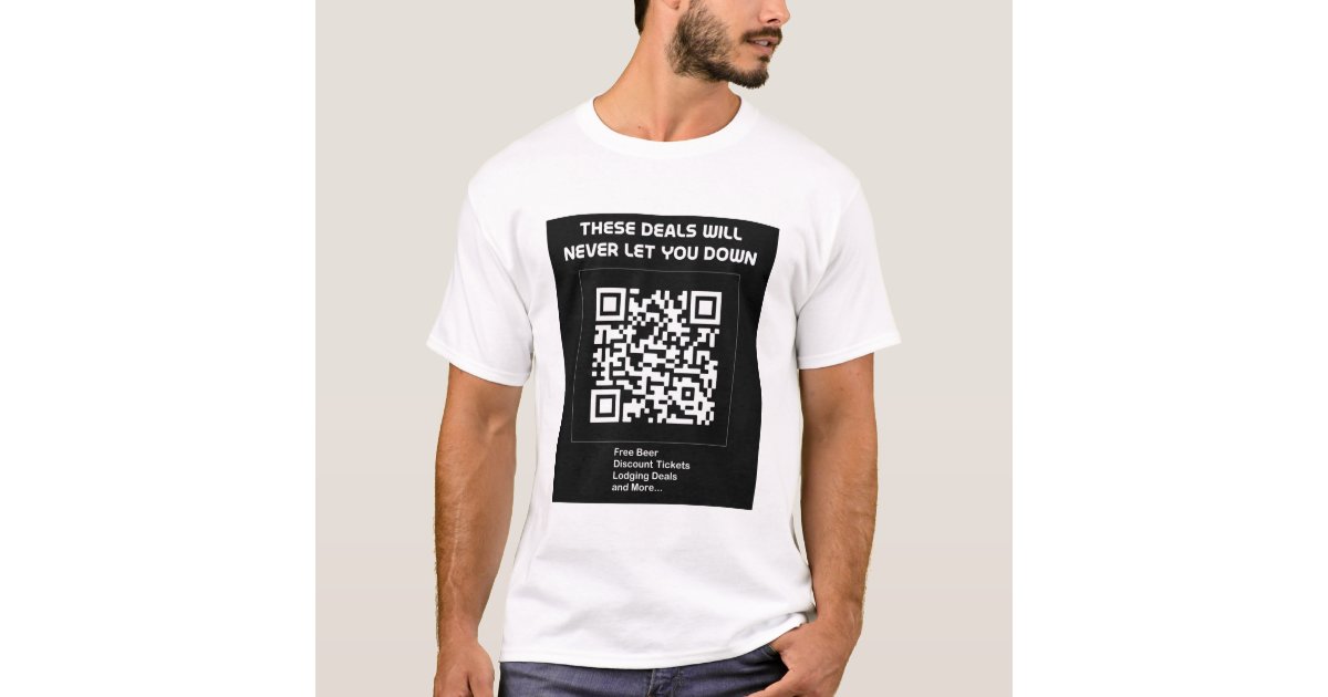 Rick Roll Prank QR Code, Funny T-shirts in all sizes