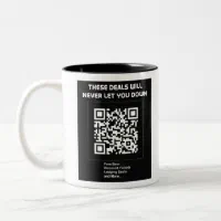 Rick Roll QR code' Two-Tone Mug