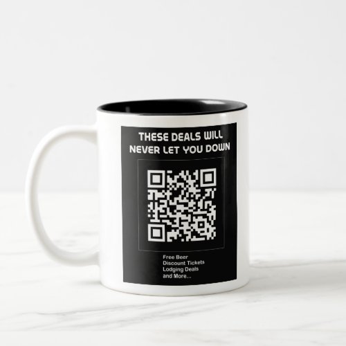 Rickroll QR code Two_Tone Coffee Mug