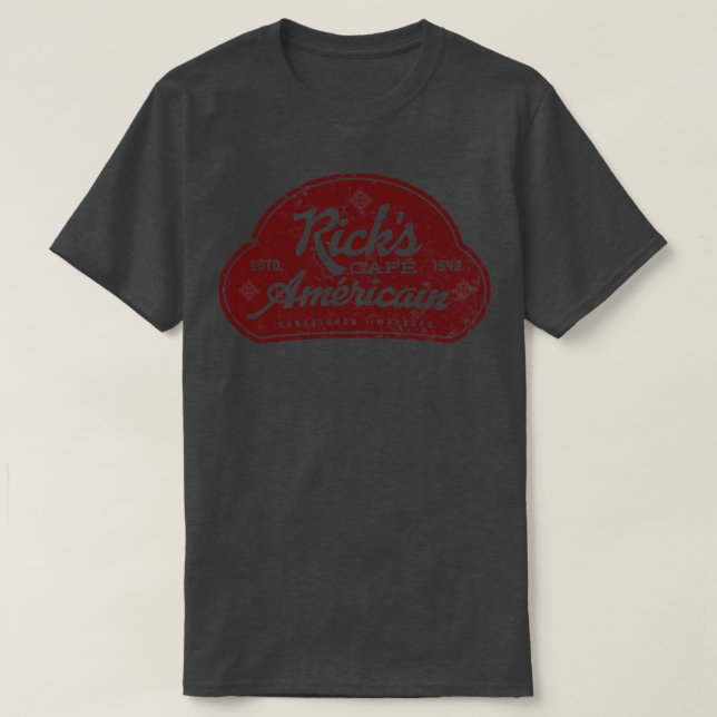 Ricks Cafe Americain T-Shirt (Design Front)