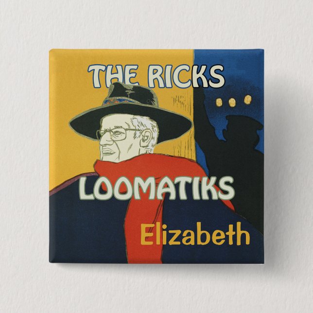 Ricks Loomatiks Personalized Button Square (Front)