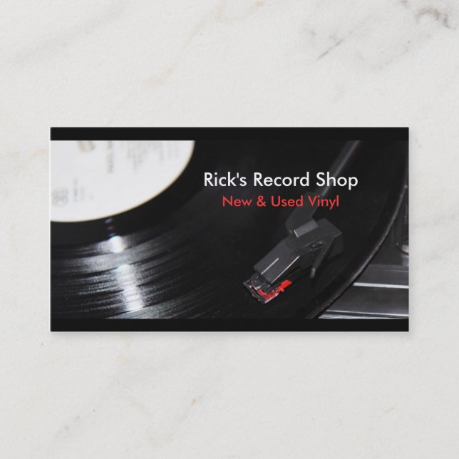 Rick's Record Shop Business Card (Front)