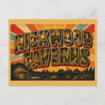 Rickwood Caverns Alabama Cave Forest Vintage Art