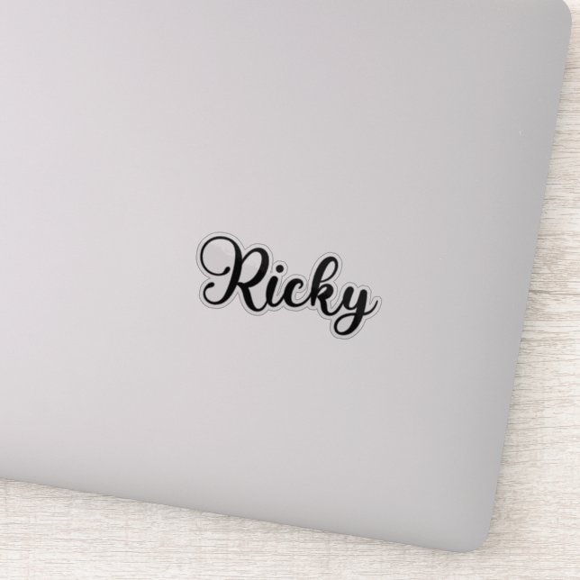 Ricky Name - Handwritten Calligraphy Sticker (Detail)