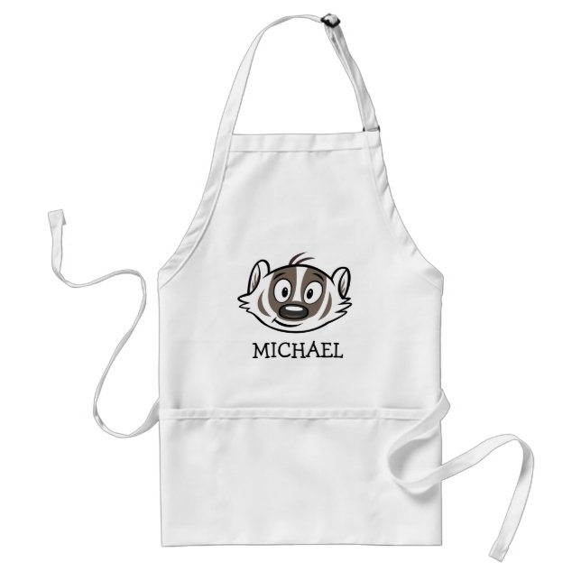Ricky Raccoon | Boomer Badger Face Adult Apron (Front)