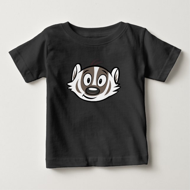 Ricky Raccoon | Boomer Badger Face Baby T-Shirt (Front)