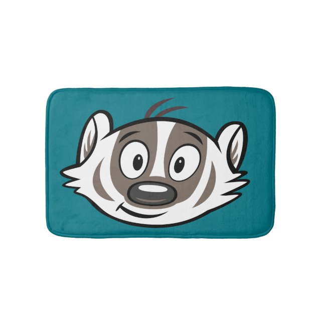 Ricky Raccoon | Boomer Badger Face Bathroom Mat (Front)
