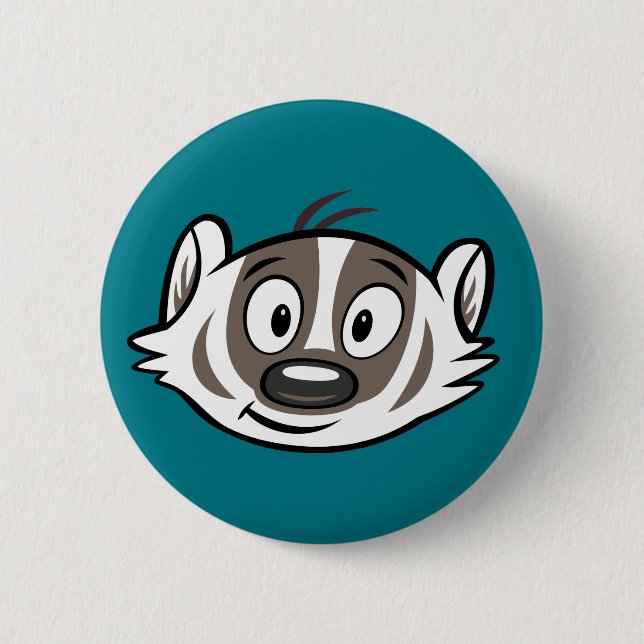 Ricky Raccoon | Boomer Badger Face Button (Front)