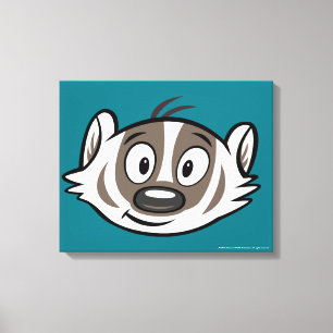 Ricky Raccoon Boomer Badger Face Canvas Print
