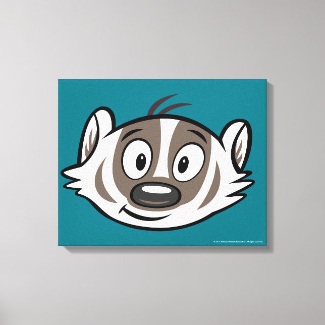 Ricky Raccoon | Boomer Badger Face Canvas Print (Front)