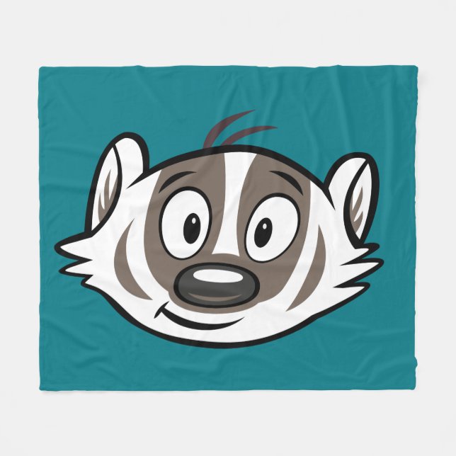 Ricky Raccoon | Boomer Badger Face Fleece Blanket (Front (Horizontal))