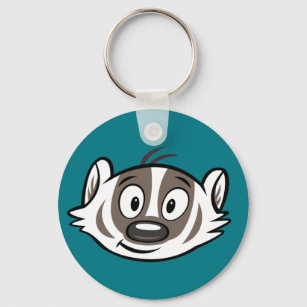 Ricky Raccoon   Boomer Badger Face Keychain
