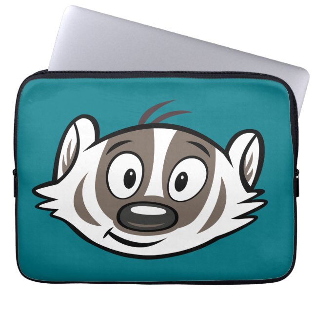 Ricky Raccoon | Boomer Badger Face Laptop Sleeve (Front)