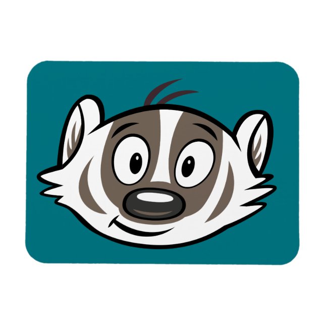 Ricky Raccoon | Boomer Badger Face Magnet (Horizontal)