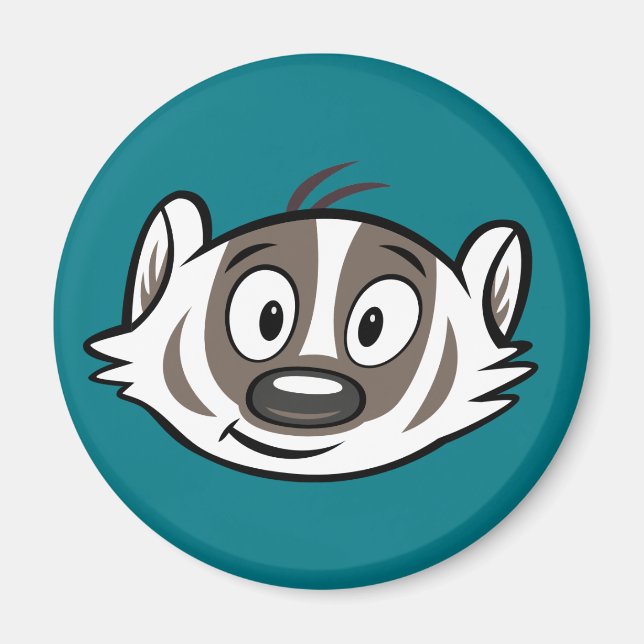 Ricky Raccoon | Boomer Badger Face Magnet (Front)