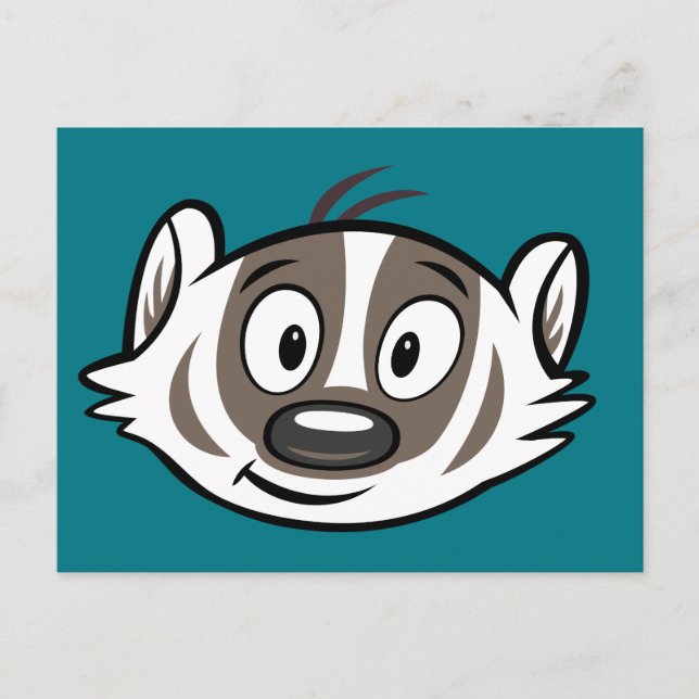 Ricky Raccoon | Boomer Badger Face Postcard (Front)
