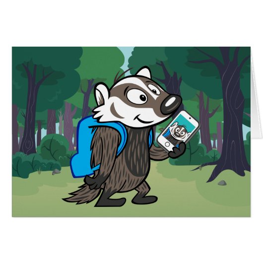 Ricky Raccoon | Boomer Badger Selfie (Front Horizontal)
