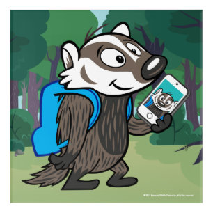 Ricky Raccoon Boomer Badger Selfie Acrylic Print