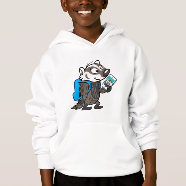 Ricky Raccoon | Boomer Badger Selfie Hoodie (Front)
